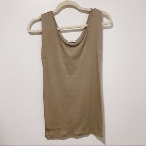 Brunello Cucinelli taupe tank top
